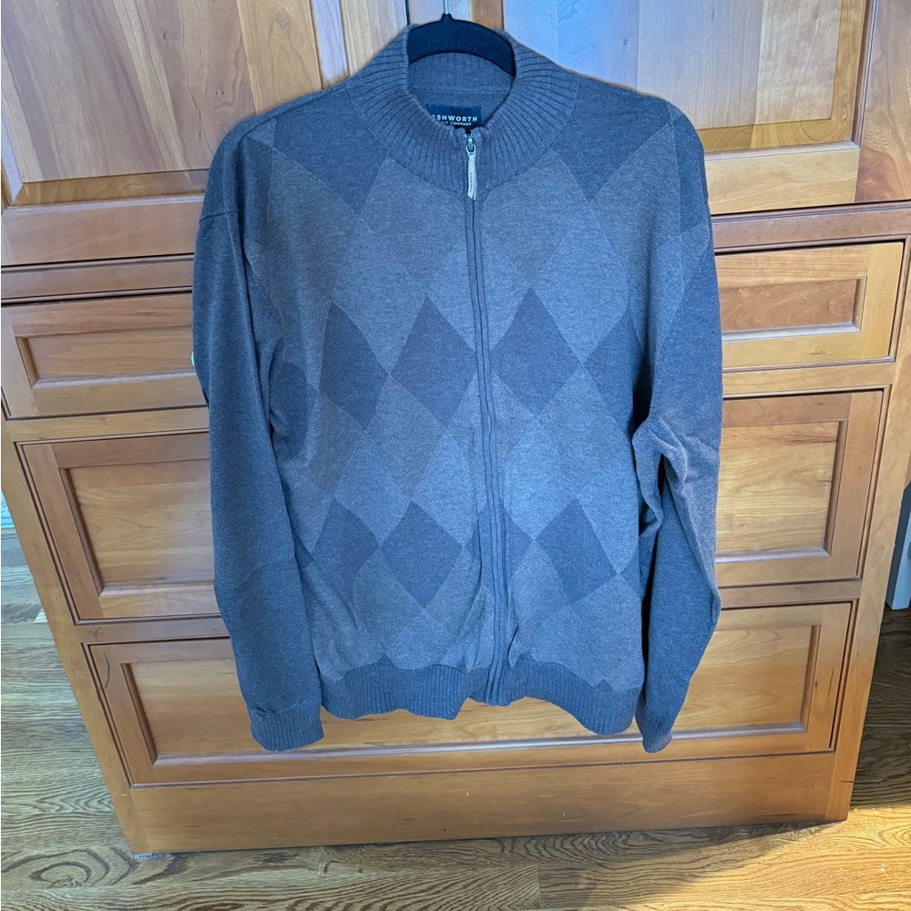Ashworth Brown Argyle Sweater
